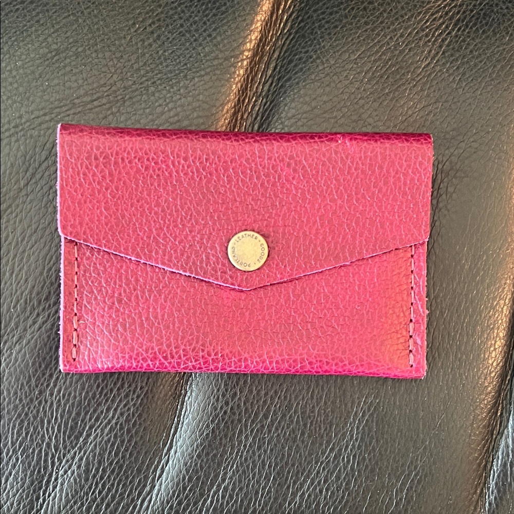 Portland Leather Goods Mini Envelope Wallet in Orchid